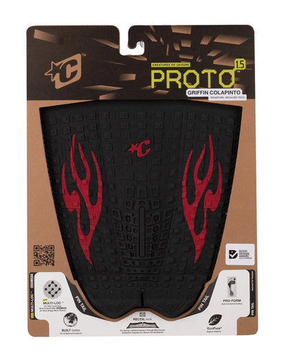 CREATURES PROTO 1.5 PIN TAIL GRIP GRIFFIN COLAPINTO - BLACK RED FLAMES