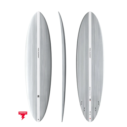 HARLEY INGLEBY | TOLHURST MID 6 MNI 6'8" THUNDERBOLT RED FCS II 39L - WHITE