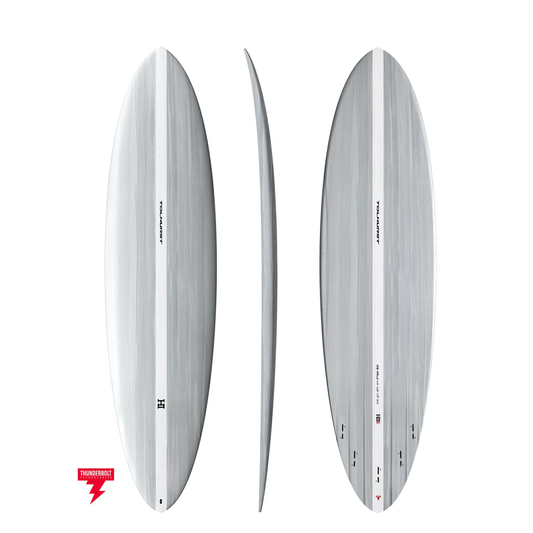 HARLEY INGLEBY | TOLHURST MID 6 MNI 6'8" THUNDERBOLT RED FCS II 39L - WHITE