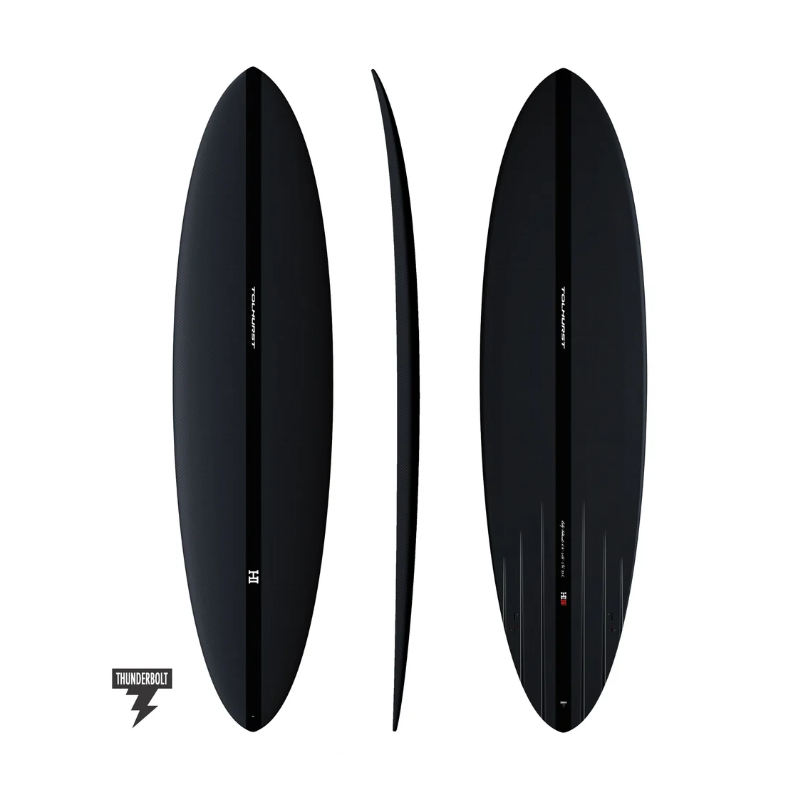 HARLEY INGLEBY | TOLHURST MID 6 TWIN 6'10" THUNDERBOLT CARBON FCS II 40L - FULL CARBON