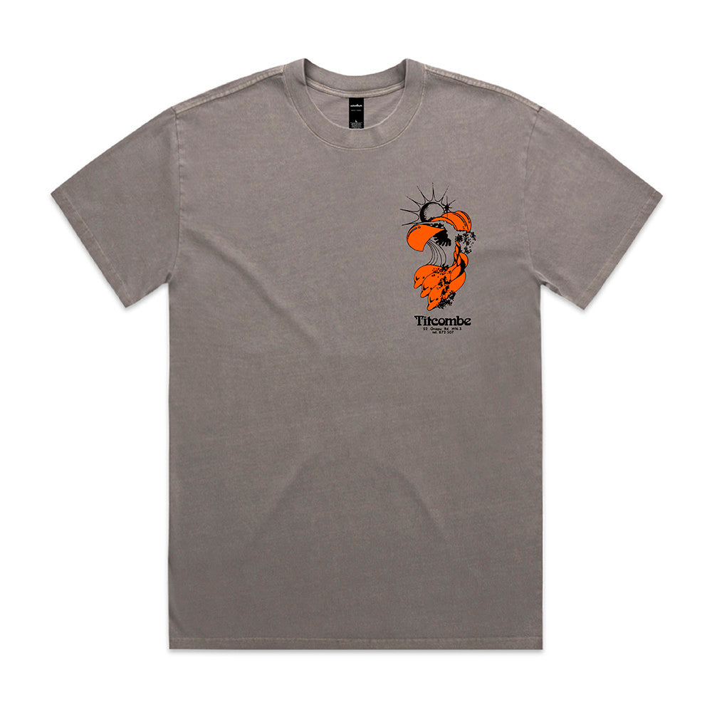 TITCOMBE OG LOGO HEAVY FADED TEE - GREY – Real Surf
