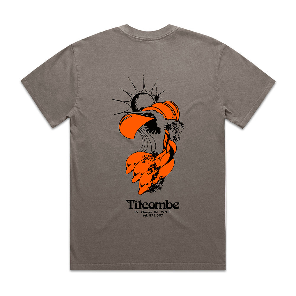 TITCOMBE OG LOGO HEAVY FADED TEE - GREY – Real Surf