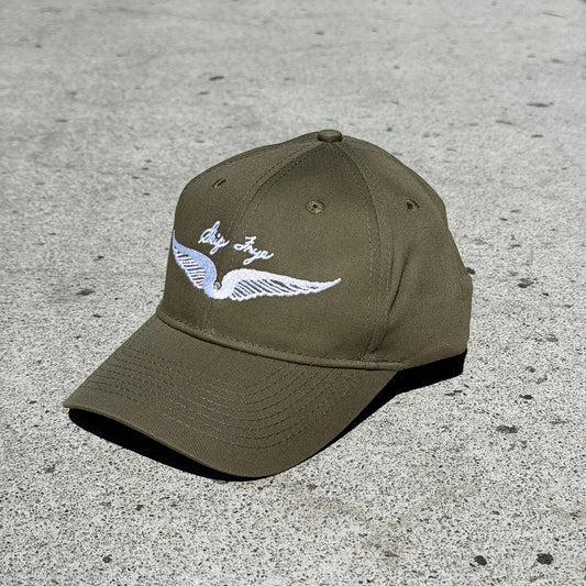 TRUE AMES SKIP FRYE DAD HAT - OLIVE GREEN