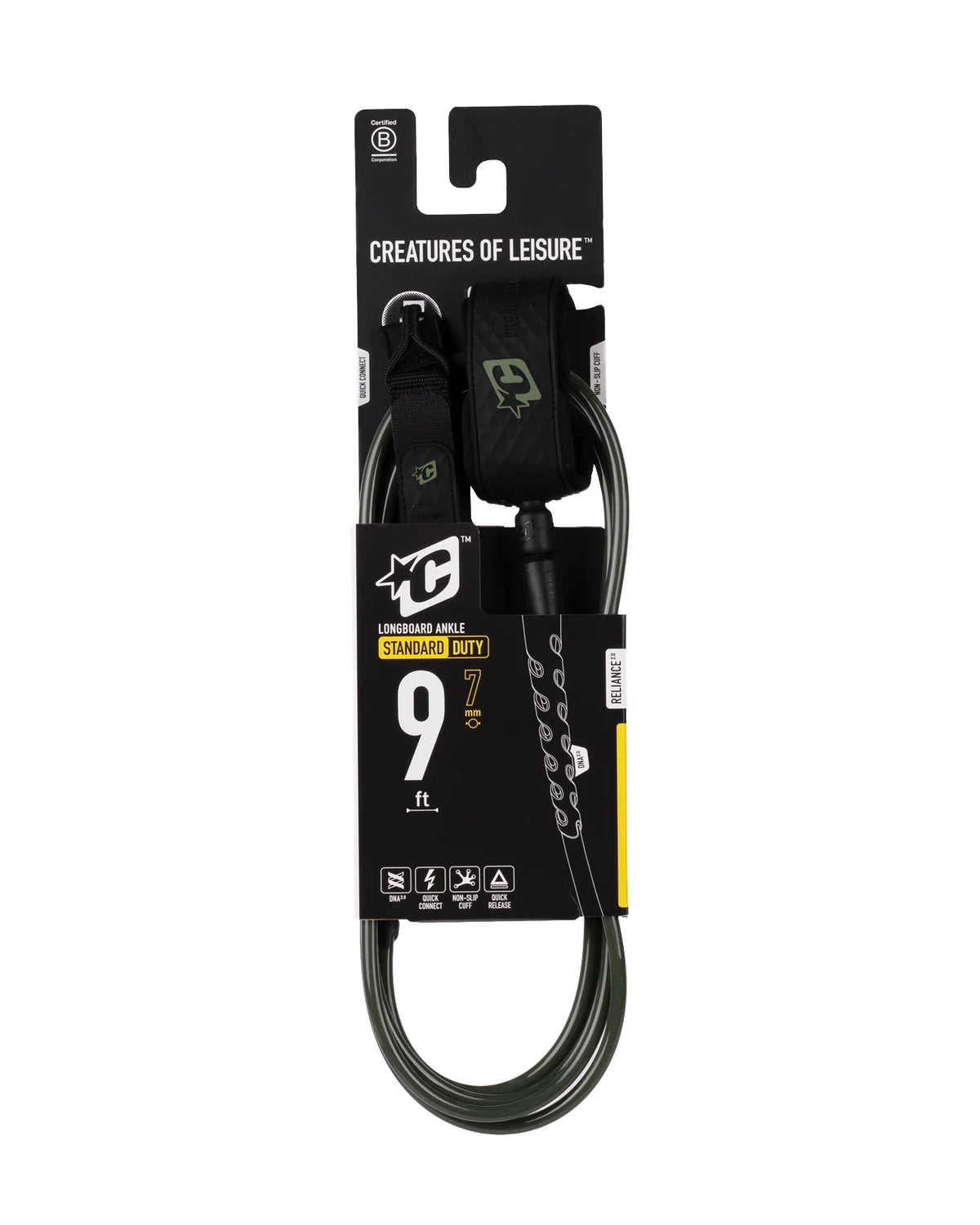 CREATURES RELIANCE 2.0 STANDARD DUTY 9'0" ANKLE LEASH