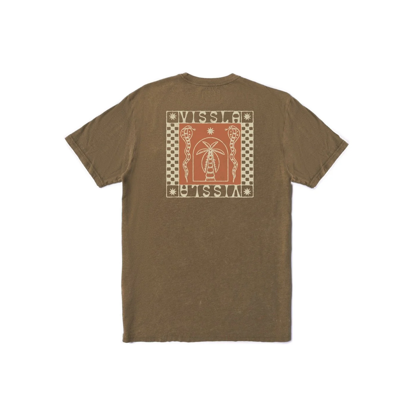 VISSLA SERPENTS COSMIC WASH TEE - CHOCOLATE