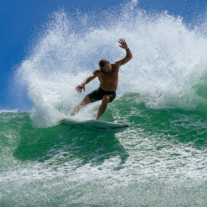 FCS II MICK FANNING GLASS FIBRE FUSION TRI M/L - SMOKE/WHITE