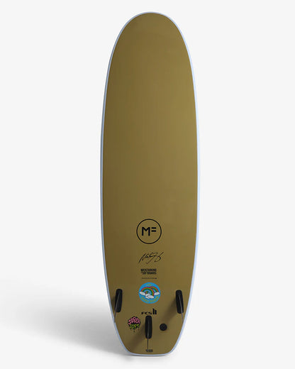 MICK FANNING DOUBLE RAINBOW 7'6" SUPERSOFT FCS II 71L - SKY/SOY