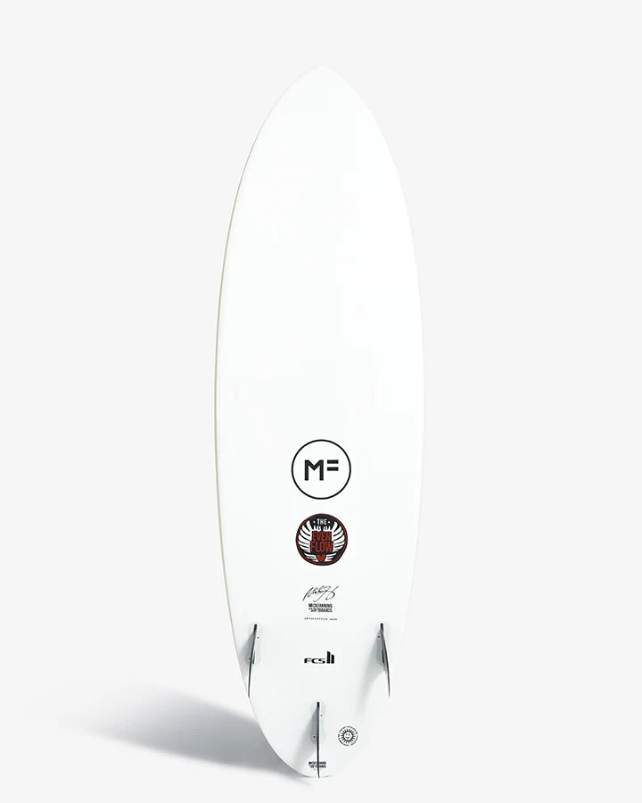 MICK FANNING EVENFLOW 6'0" EPOXY-LAM FCS II 36.85L - WHITE
