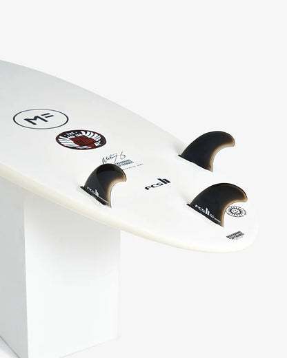MICK FANNING EVENFLOW 6'0" EPOXY-LAM FCS II 36.85L - WHITE
