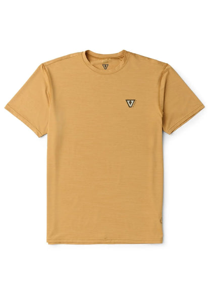 VISSLA TWISTED ECO SS SUN SHIRT - GOLDEN HEATHER