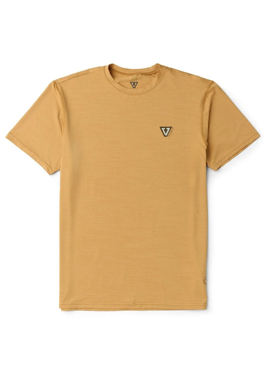 VISSLA TWISTED ECO SS SUN SHIRT - GOLDEN HEATHER