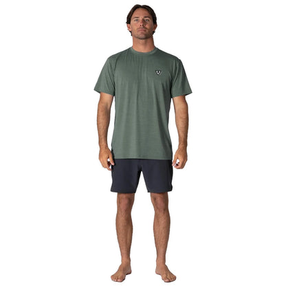 VISSLA TWISTED ECO SS SUN SHIRT - ARMY HEATHER