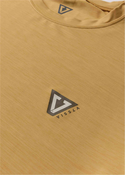 VISSLA TWISTED ECO SS SUN SHIRT - GOLDEN HEATHER