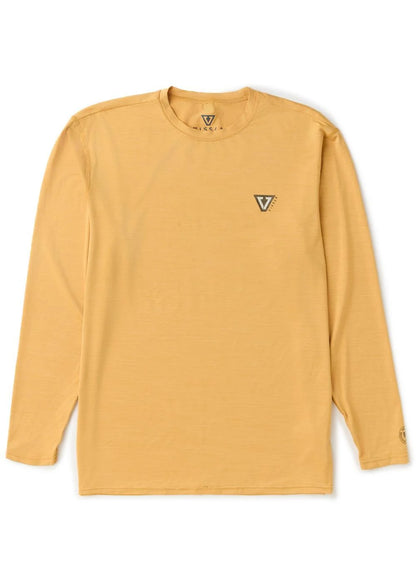 VISSLA TWISTED ECO LS SUN SHIRT - GOLDEN HEATHER