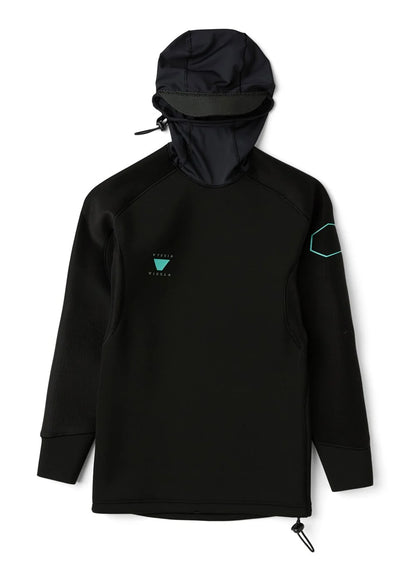 VISSLA MENS HIGH SEAS II HOODED LS WETSUIT JACKET - BLACK