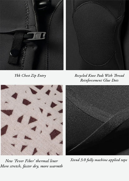 VISSLA MENS 7 SEAS 4/3MM CZ FULL - COVERT / NO LOGOS