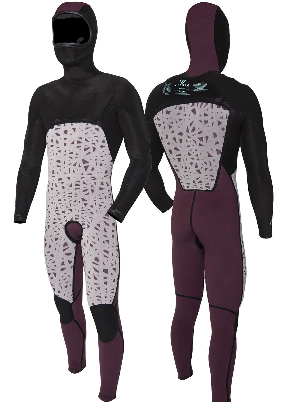 VISSLA MENS 7 SEAS 5/4/3MM CZ FULL W/HOOD - BLACK