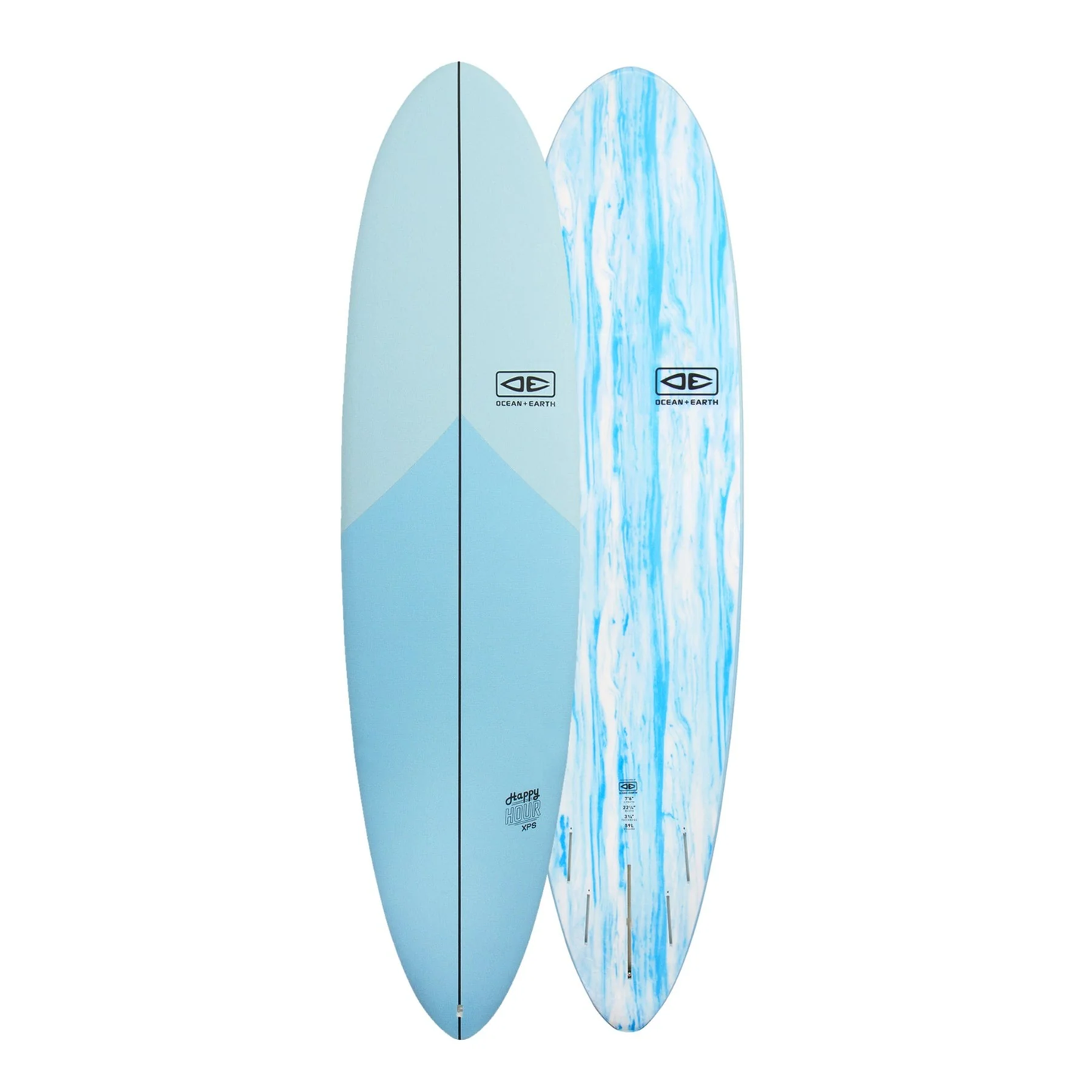 O&E HAPPY HOUR 7'6" EPOXY-SOFT 59L - SKY BLUE