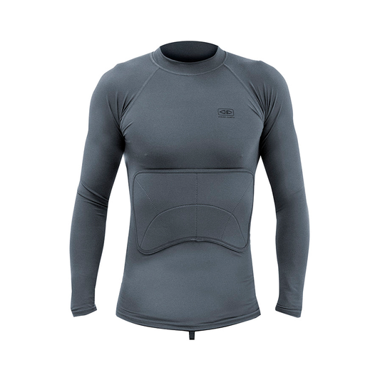O&E RIB GUARD PADDED LONG SLEEVE TOP - CHARCOAL