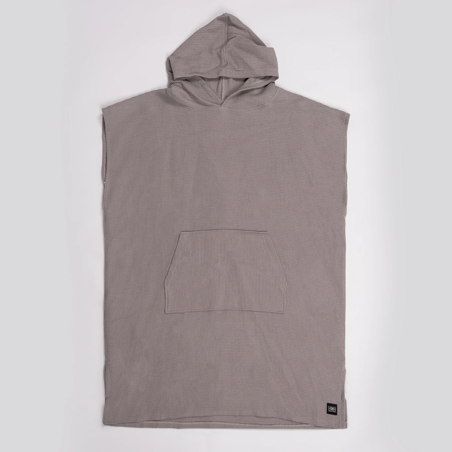 O&E MENS WAFFLE HOODED PONCHO - FOG