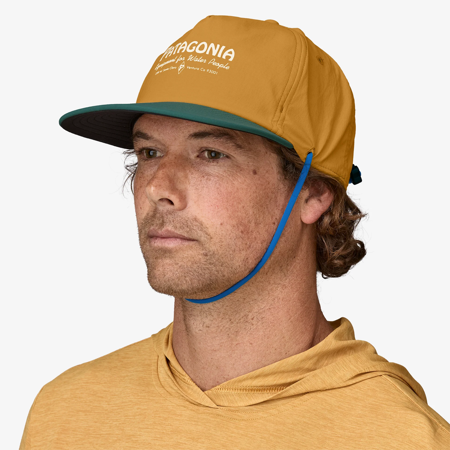 PATAGONIA MERGANZER HAT - WATER PEOPLE BANNER: PUFFERFISH GOLD