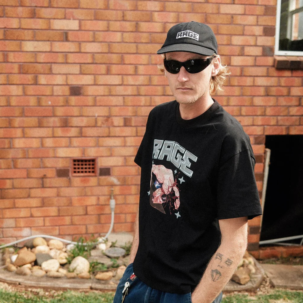 RAGE LOGO CAP - BLACK
