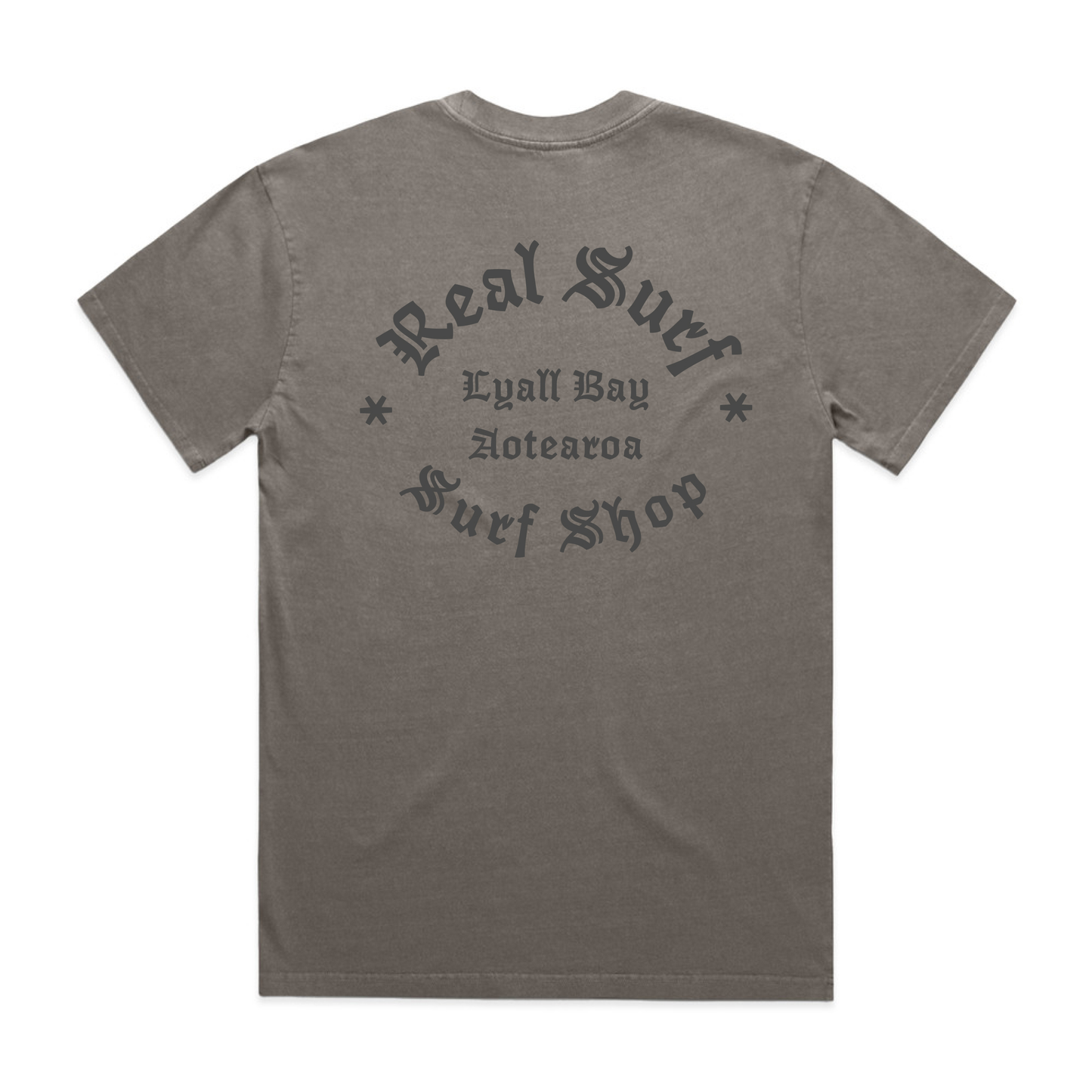 REAL SURF CULT LOGO HEAVY FADED TEE - GREY