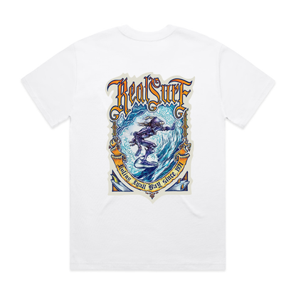 REAL SURF KNIGHT HEAVY TEE - WHITE