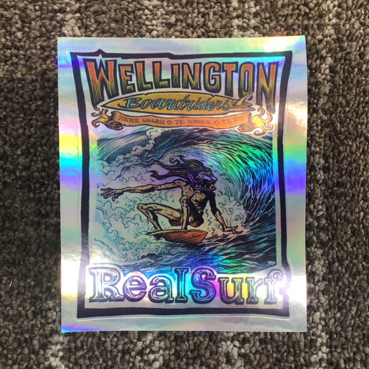 WELLINGTON BOARDRIDERS X REAL SURF FUNDRAISER STICKER A6