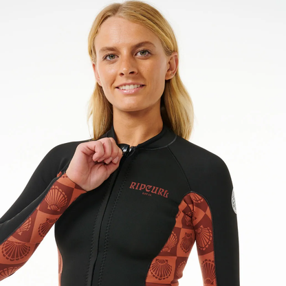 RIP CURL WMNS DAWN PATROL 1.5MM FZ JACKET - RUST