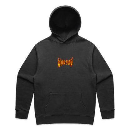 REAL SURF GOOFY FLAME RELAX FADED HOOD - BLACK