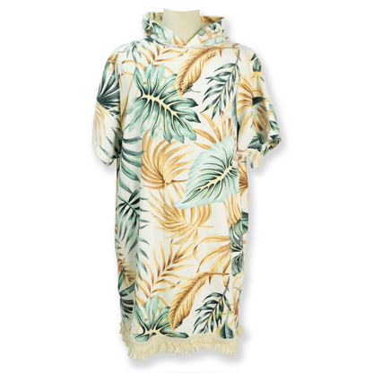 STICKY JOHNSON FLORAL PALM HOODED TOWEL