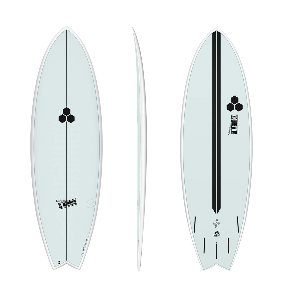 TORQ CHANNEL ISLANDS POD MOD 6'2" X-LITE FUTURES 40.5L - GLACIER BLUE
