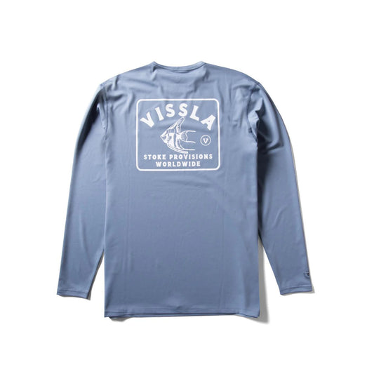 VISSLA YOUTH TWISTED ECO L/SL LYCRA / RASH TOP - DUSK