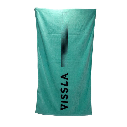 VISSLA STOKED PRINTED BEACH TOWEL - JADE