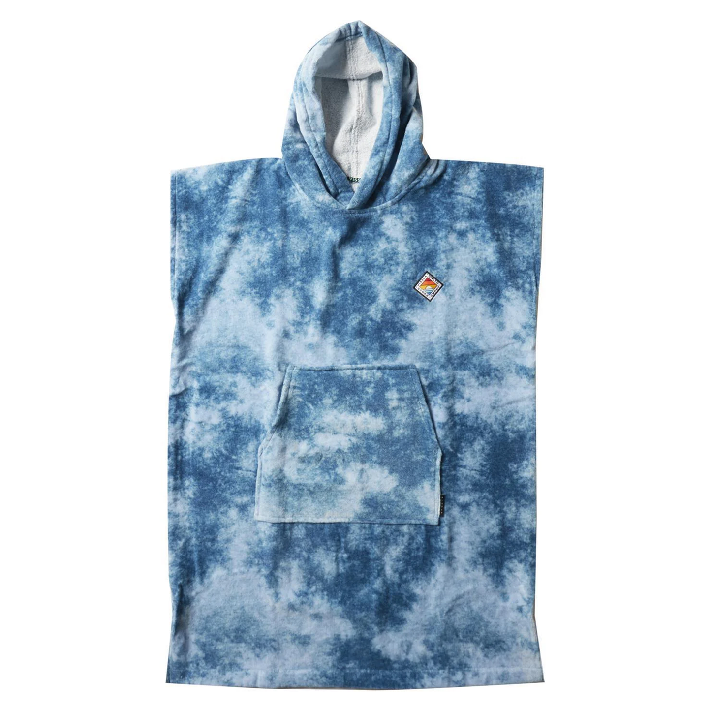 VISSLA YOUTH CHANGING PONCHO - BLUE TIE DIE