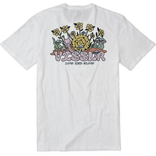 VISSLA SNAIL PACE COSMIC ORGANIC SHORT SLEEVE TEE - WHITE