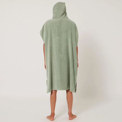 O&E DAYBREAK HOODED PONCHO - SAGE