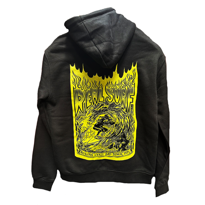 REAL SURF FLAME LOGO ADULT - BLACK