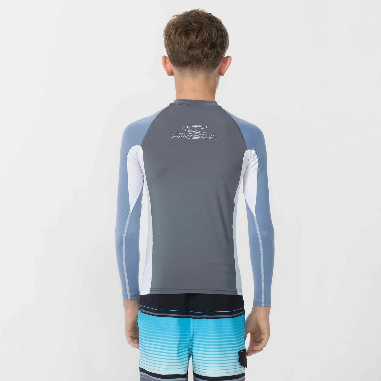 O'NEILL YOUTH BASIC LS RASH VEST - FADED DENIM