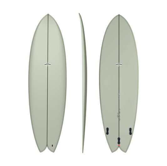 CJ NELSON MILO 6'6" THUNDERBOLT RED FCS II 44.99L
