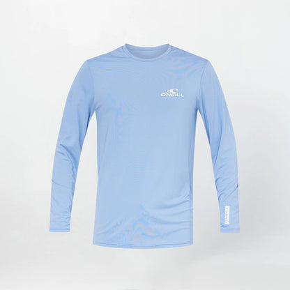 O'NEILL MENS CLEAN & MEAN LS RASH VEST TEE - FADED DENIM