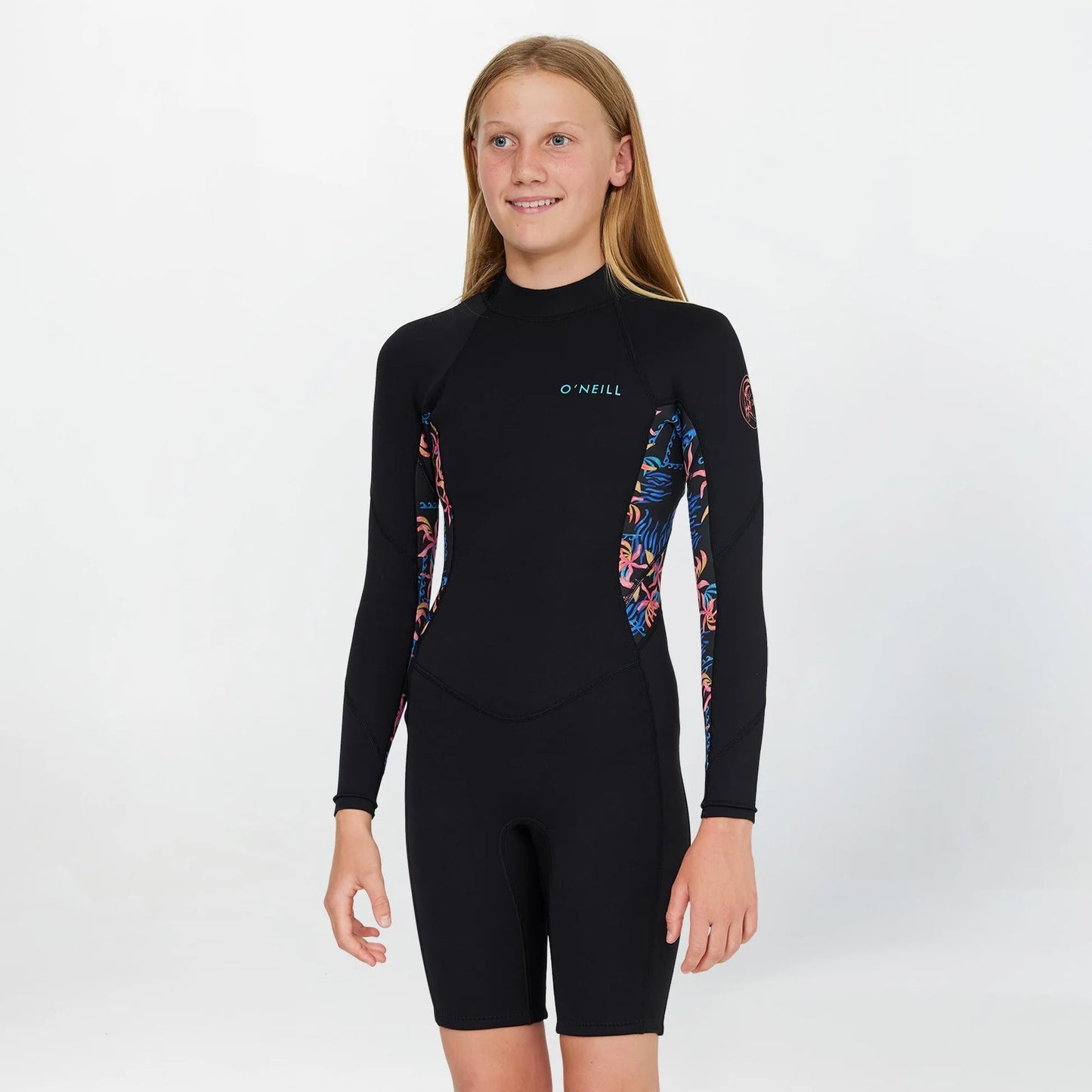 O'NEILL GIRLS BAHIA 2MM BZ LONG SLEEVE LONG SPRING - TROPIC TEXTA