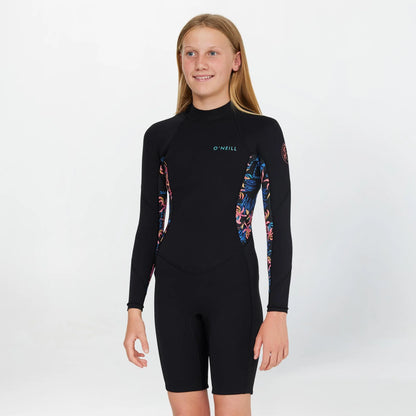 O'NEILL GIRLS BAHIA 2MM BZ LONG SLEEVE LONG SPRING - TROPIC TEXTA