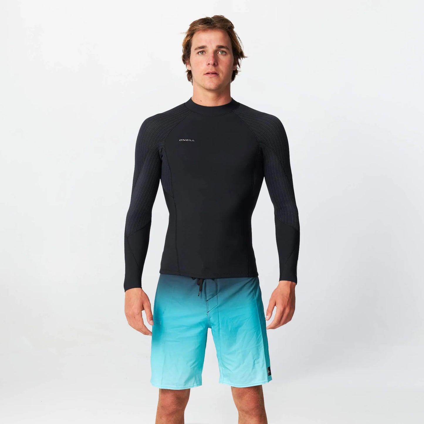 O'NEILL MENS HYPERFREAK 2MM LS WETSUIT JACKET - BLACK