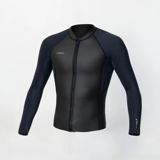 O'NEILL MENS HYPERFREAK 2MM FRONT ZIP L/SL JACKET