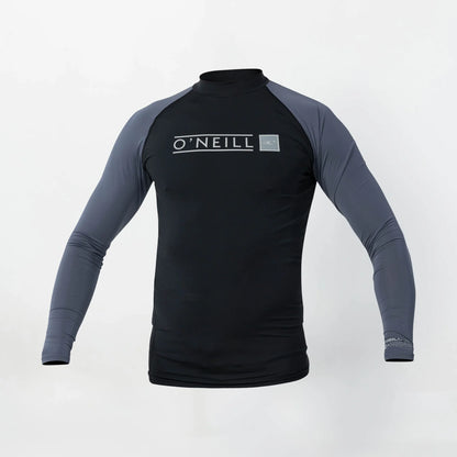 O'NEILL MENS REACTOR BLOCK LONG SLEEVE RASH VEST - ORION BLUE