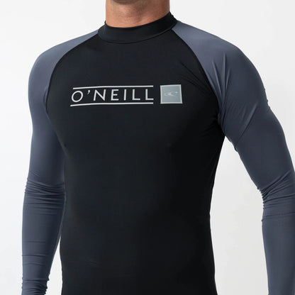 O'NEILL MENS REACTOR BLOCK LONG SLEEVE RASH VEST - ORION BLUE