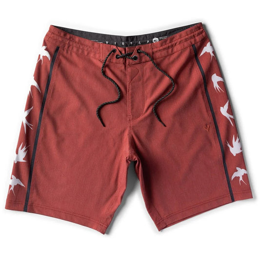 VISSLA NK SWARM 21" BOARDSHORT - RED