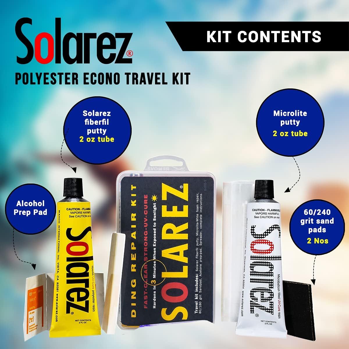 SOLAREZ POLYESTER ECONO TRAVEL KIT (SNAP BOX)